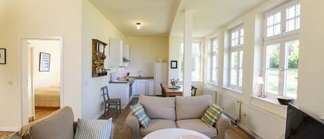 TV, fireplace, DVD player