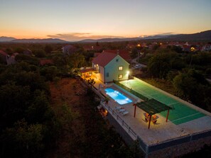 A heated pool