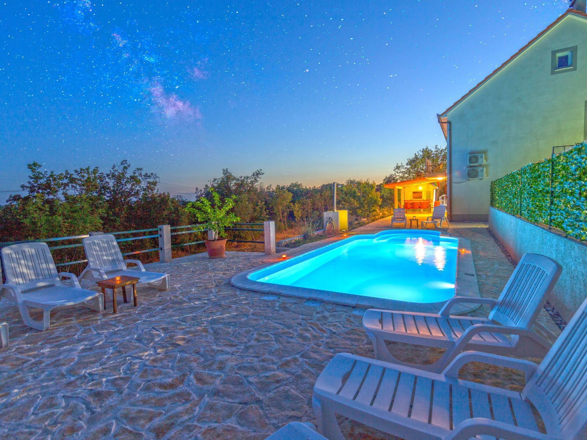 A heated pool