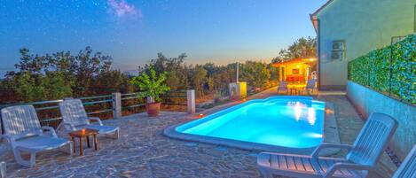 A heated pool