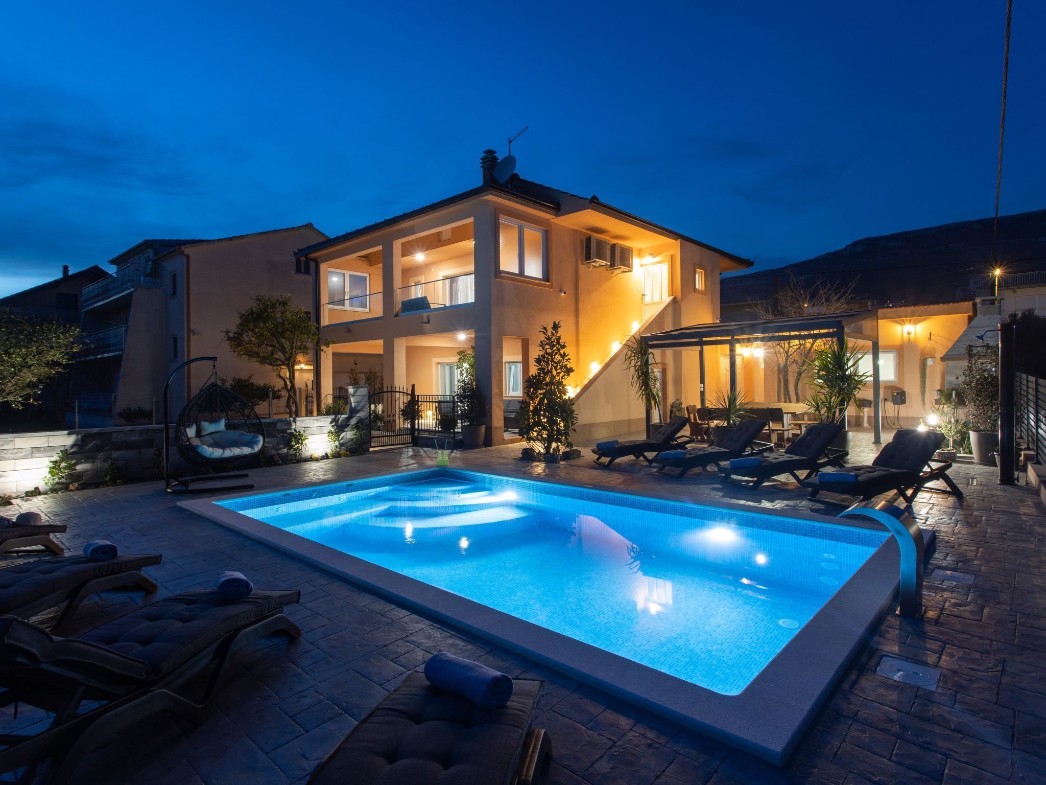 Et oppvarmet basseng