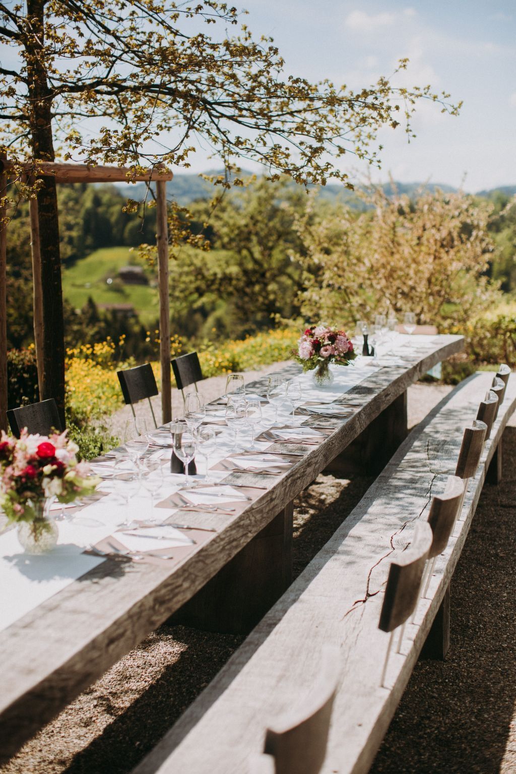 Espace banquet en plein air