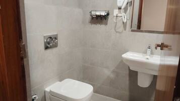 Comfort Studio, City View | Bathroom | Shower, hair dryer, towels, soap