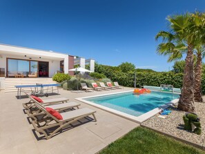 A heated pool
