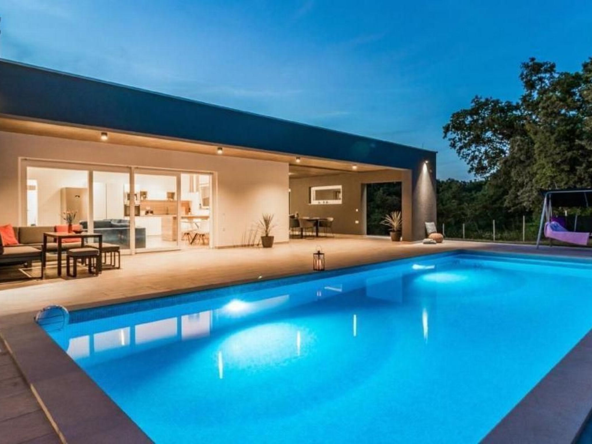 A heated pool