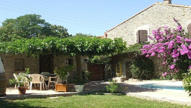 Outdoor dining - Charmante 3* Villa La Milouyette by Interhome (Peyriac Minervois)