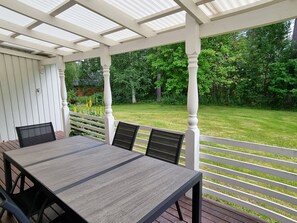 屋外ダイニングエリア