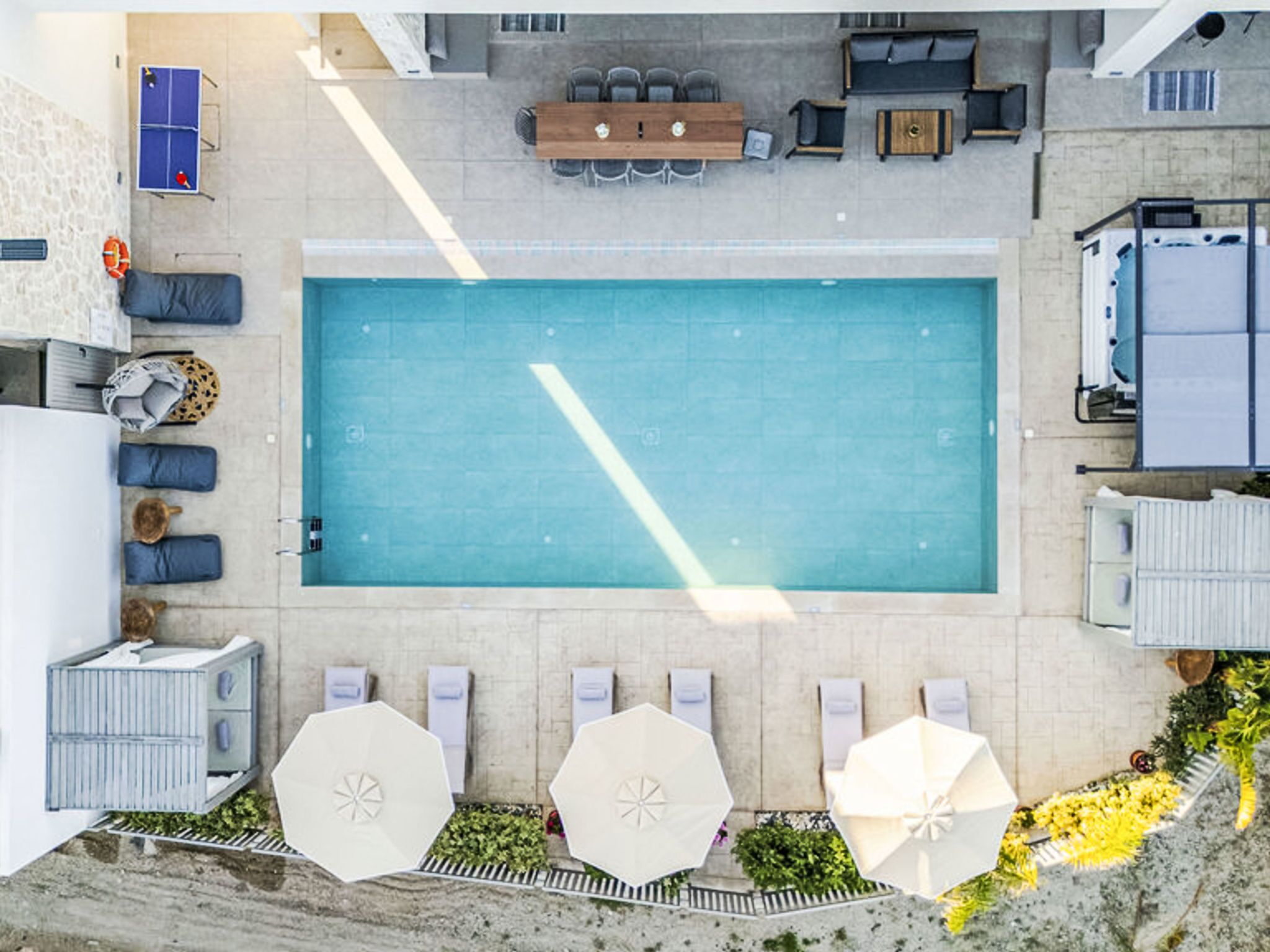 A heated pool