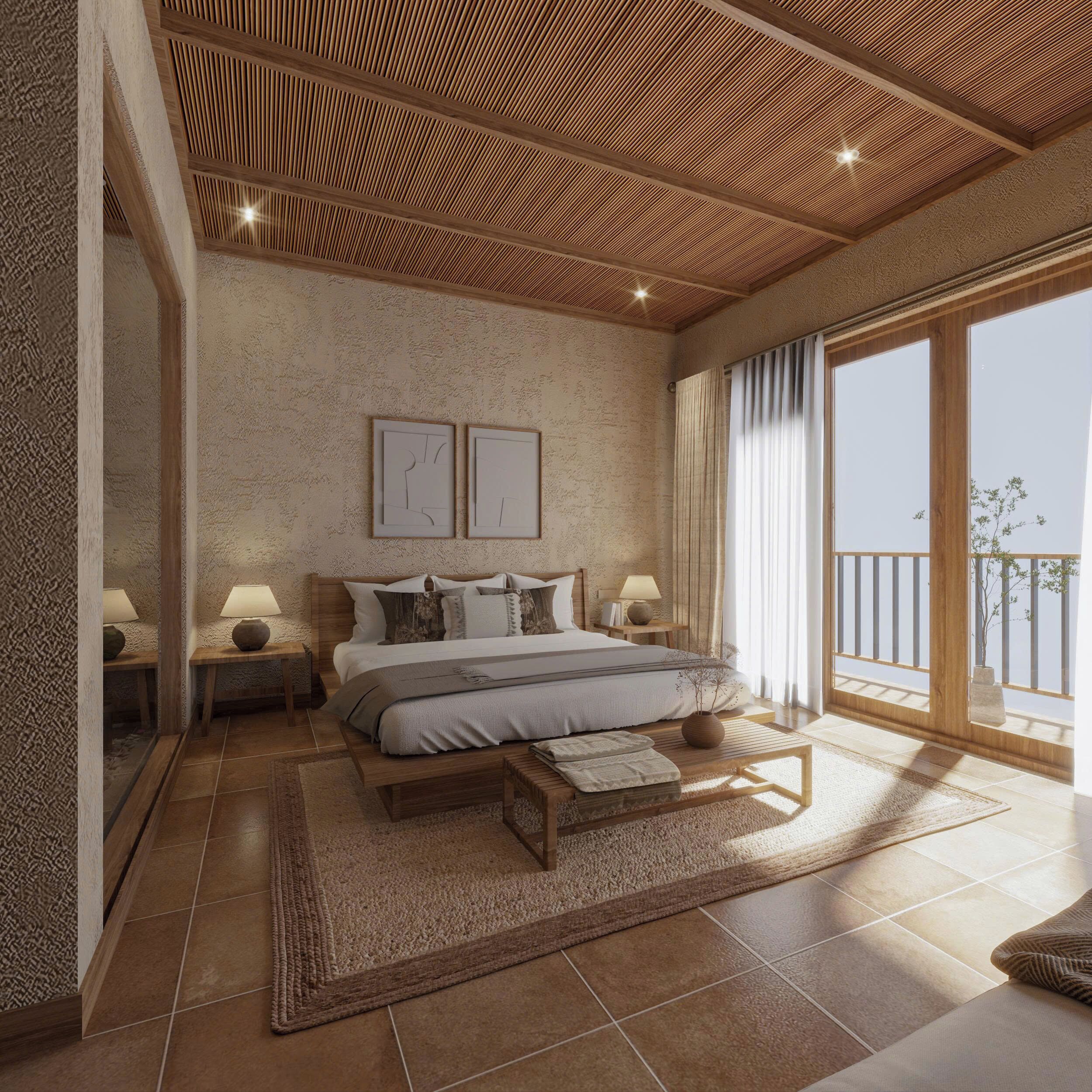 디럭스 더블룸, 발코니, 산 전망 | 암막 커튼, 방음 설비, 다리미/다리미판, 무료 WiFi