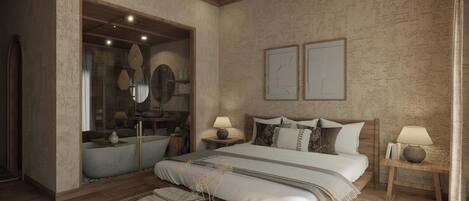 Luxury Suite, Mountain View | Blackout drapes, soundproofing, iron/ironing board, free WiFi