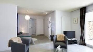 Fernseher, Kamin, DVD-Player