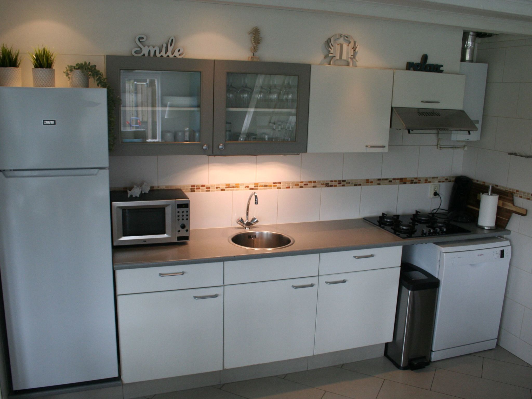 Kühlschrank, Mikrowelle, Ofen, Geschirrspüler