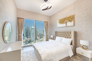 2 bedrooms, iron/ironing board, WiFi, bed sheets - Stunning 2BR Grande  Burj + Fountain View  EB (Dubai)