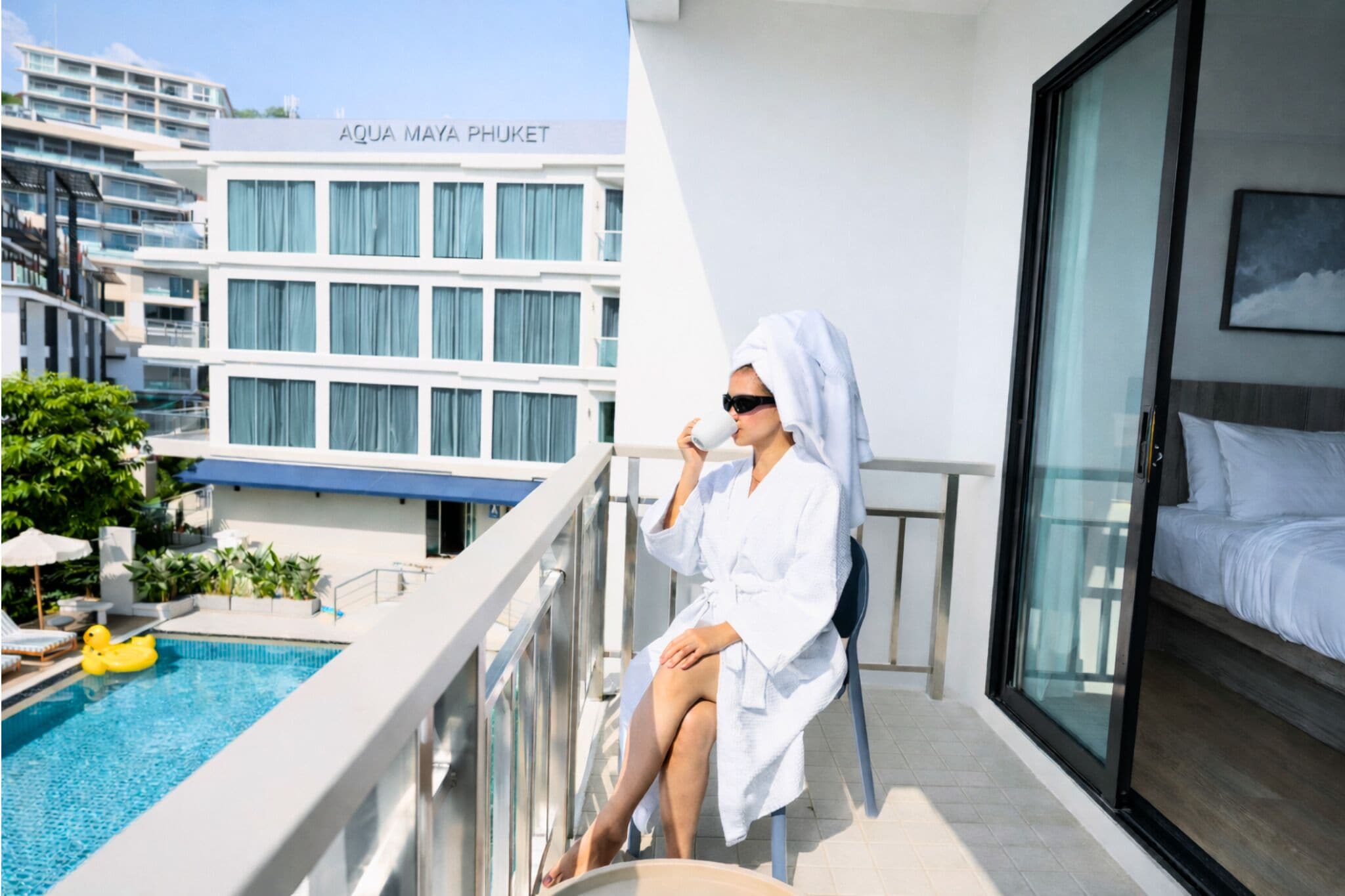 Habitación Deluxe, vistas a la piscina | Terraza o patio