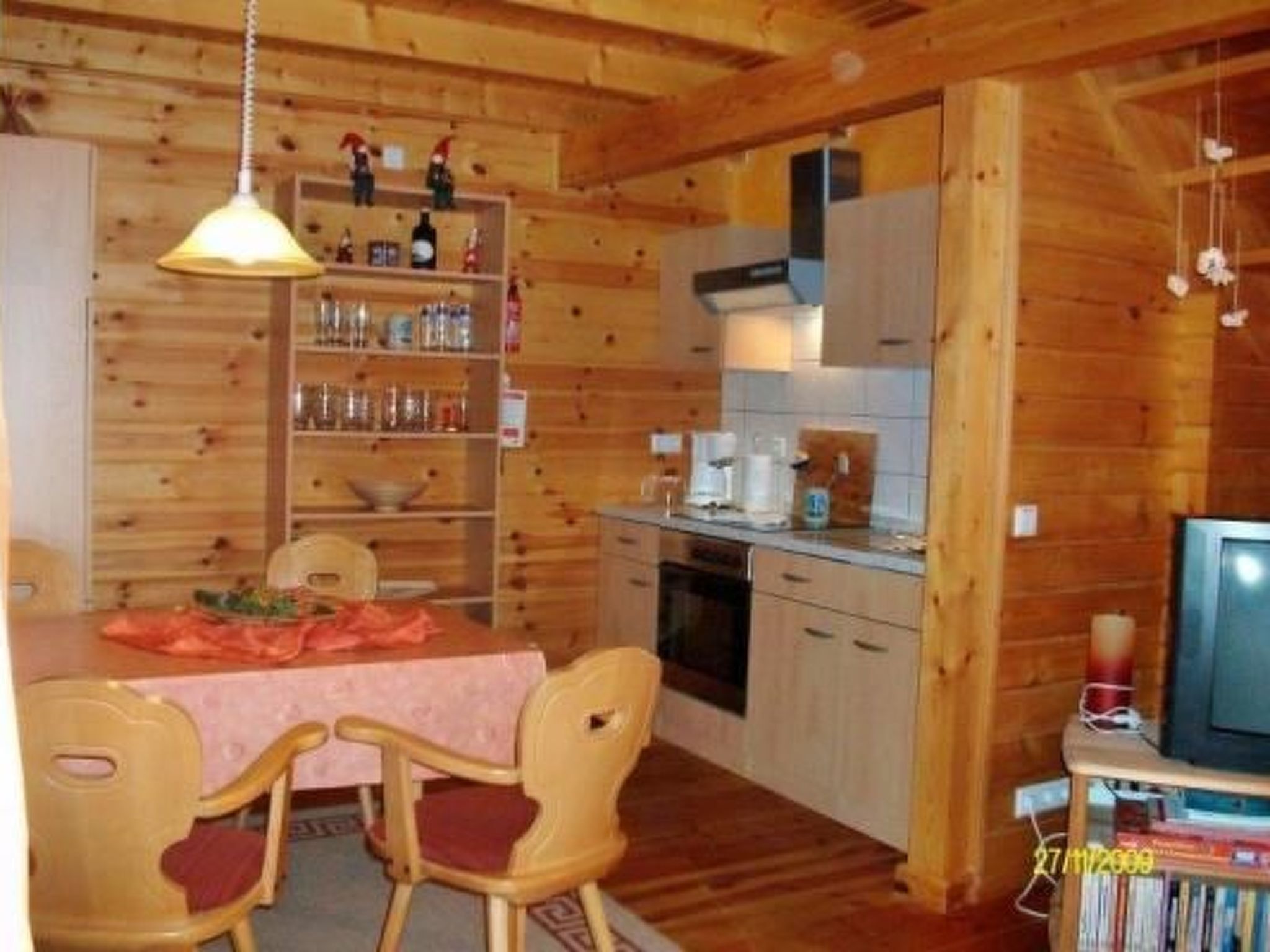 Fridge, microwave, oven, cookware/dishes/utensils