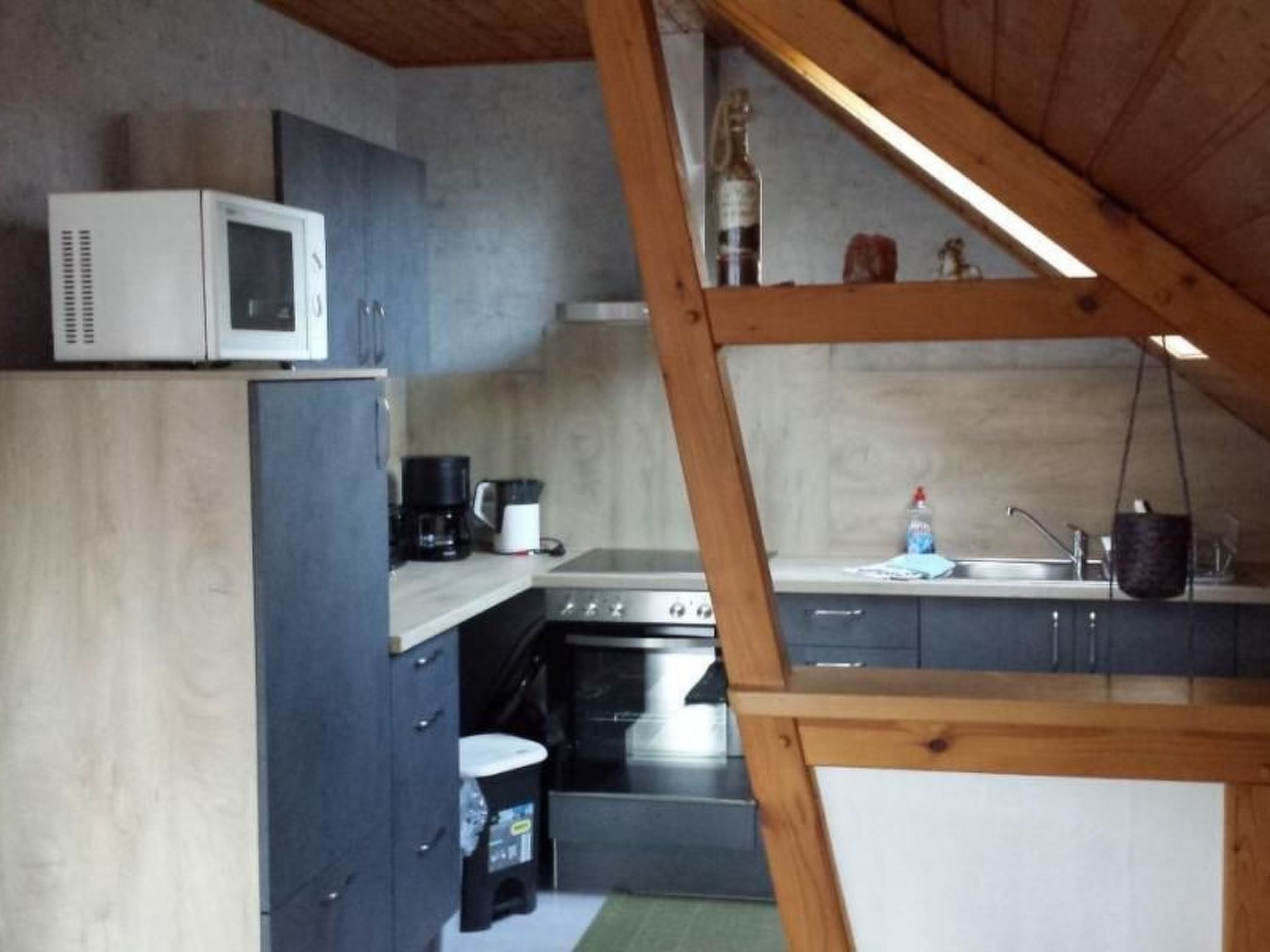 Kühlschrank, Mikrowelle, Ofen, Kochgeschirr/Geschirr/Besteck