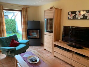 TV, fireplace, DVD player