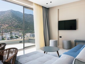 Living area - Isla Villen und Suiten Uranus Villa by Interhome (Roumeli)