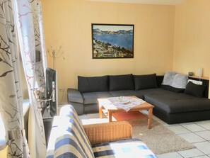 Fernseher, Kamin, DVD-Player