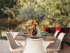 Outdoor dining - Physis Luxus-Villa by Interhome (Archangelos)