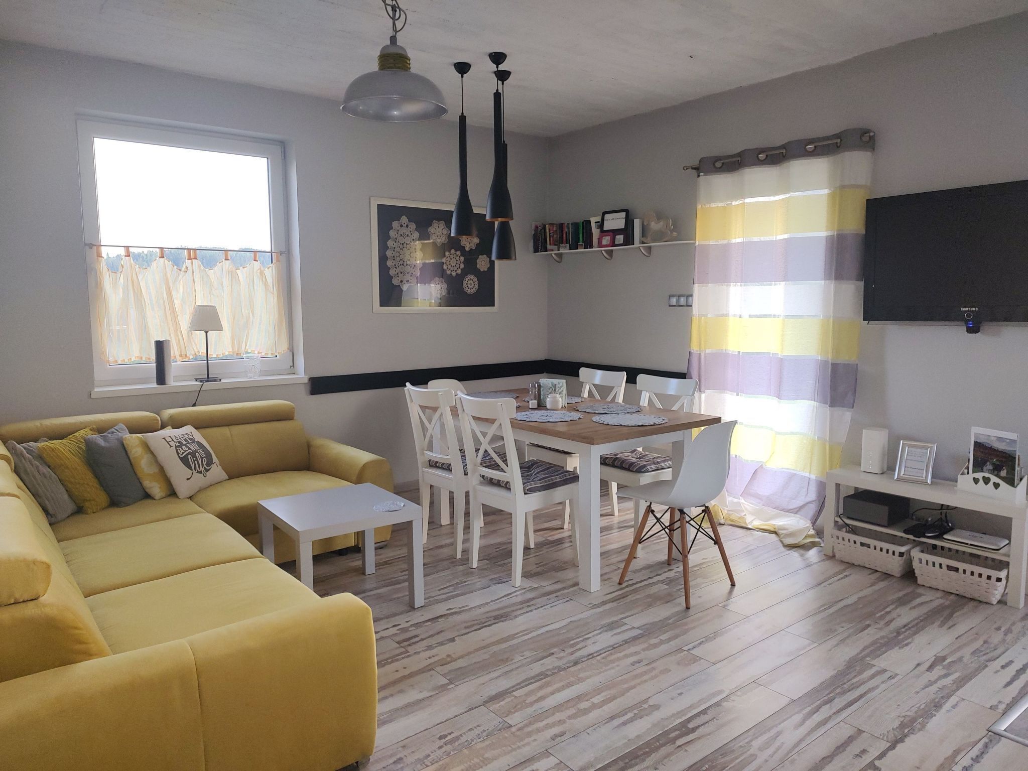 TV, fireplace, DVD player