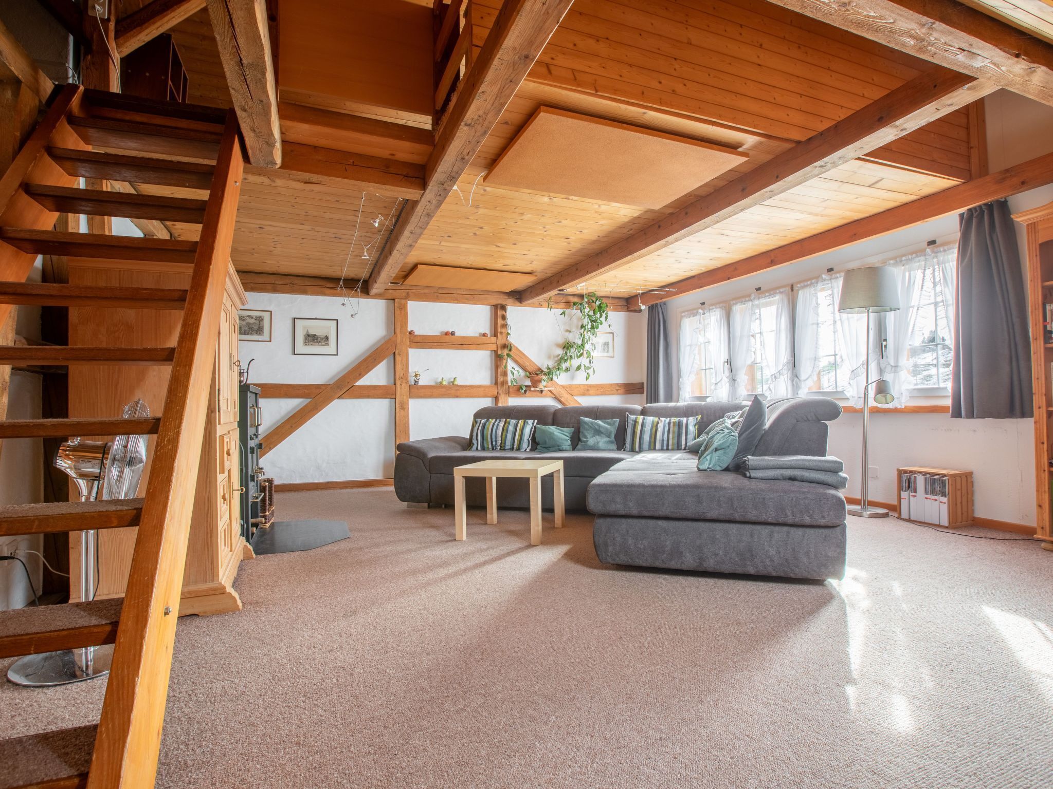 Fernseher, Kamin, DVD-Player