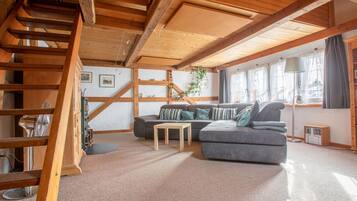 Fernseher, Kamin, DVD-Player