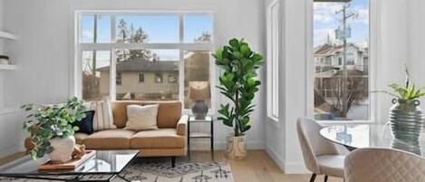 Televisión y chimenea