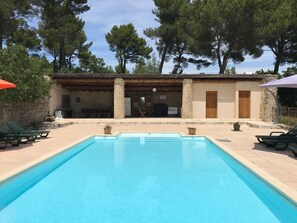 A heated pool