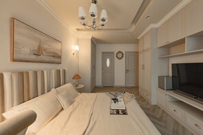 Family Apartment, Connecting Rooms | Egyptian cotton sheets, premium bedding, down duvets, memory-foam beds - Worth Living Apartment-Hoan Kiem Lake (Hanoi)