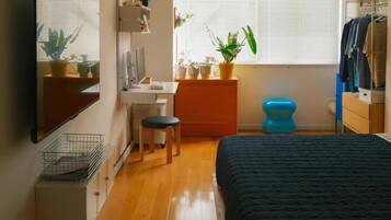 Eenvoudige tweepersoonskamer, 1 kingsize bed, privébadkamer | Kameruitzicht