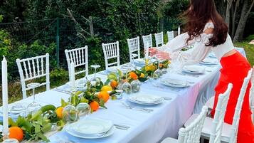 Außenbereich für Bankette