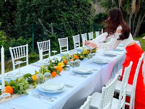 Außenbereich für Bankette