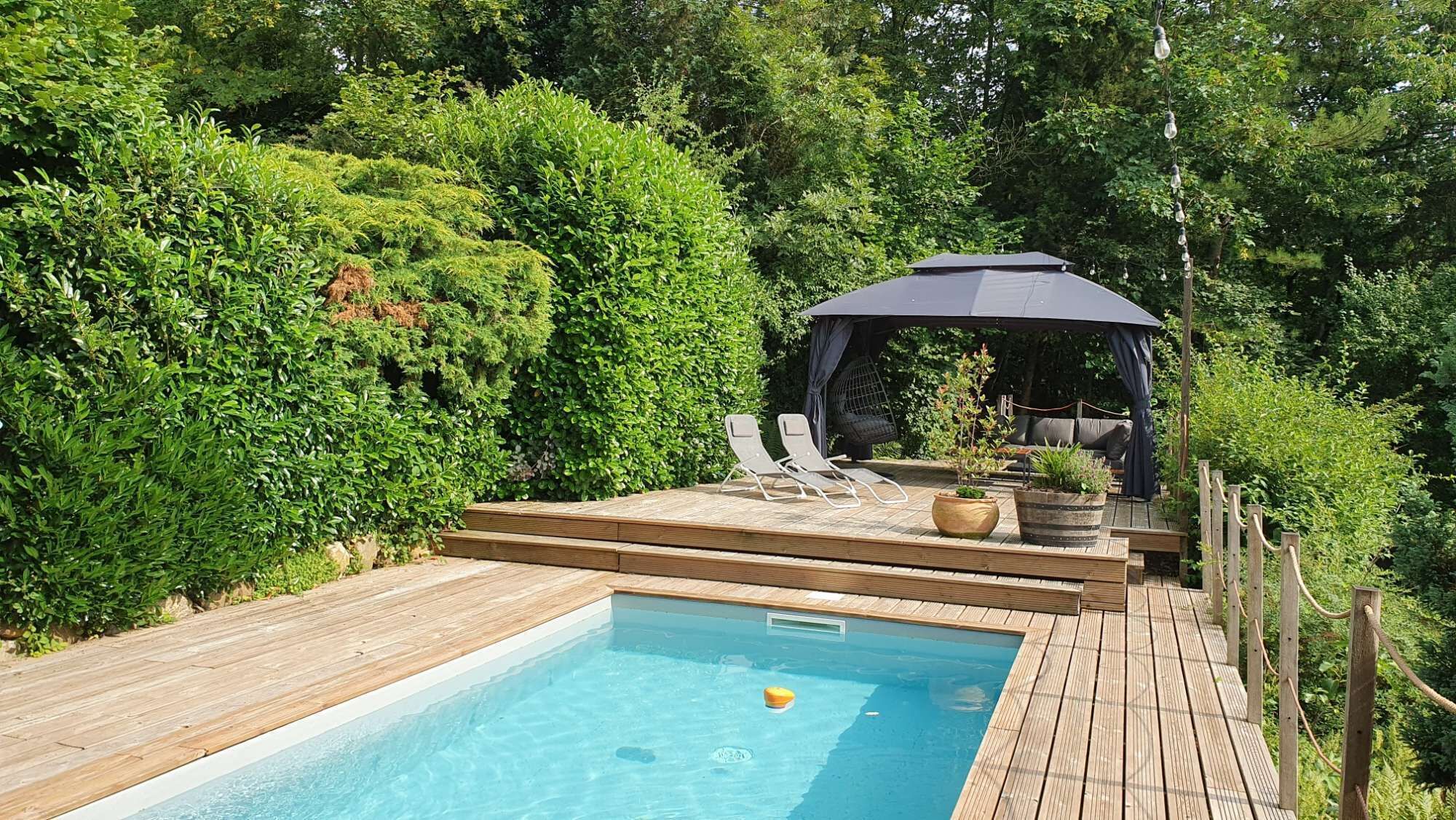 A heated pool