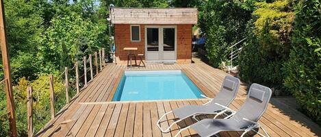 A heated pool