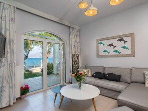 Living area - Big Blue Exklusive Villa am Meer by Interhome (Kissamos Kriti)