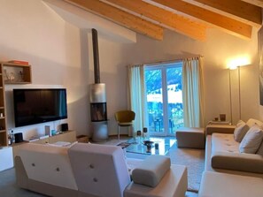 TV, fireplace - Chesa Baia by Interhome (La Punt-Chamues-ch)