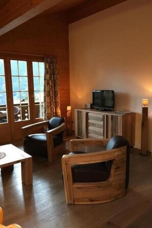 TV, fireplace - Chäs-Gruebi Wohnung Hase, 3. Stock by Interhome (Lauterbrunnen)