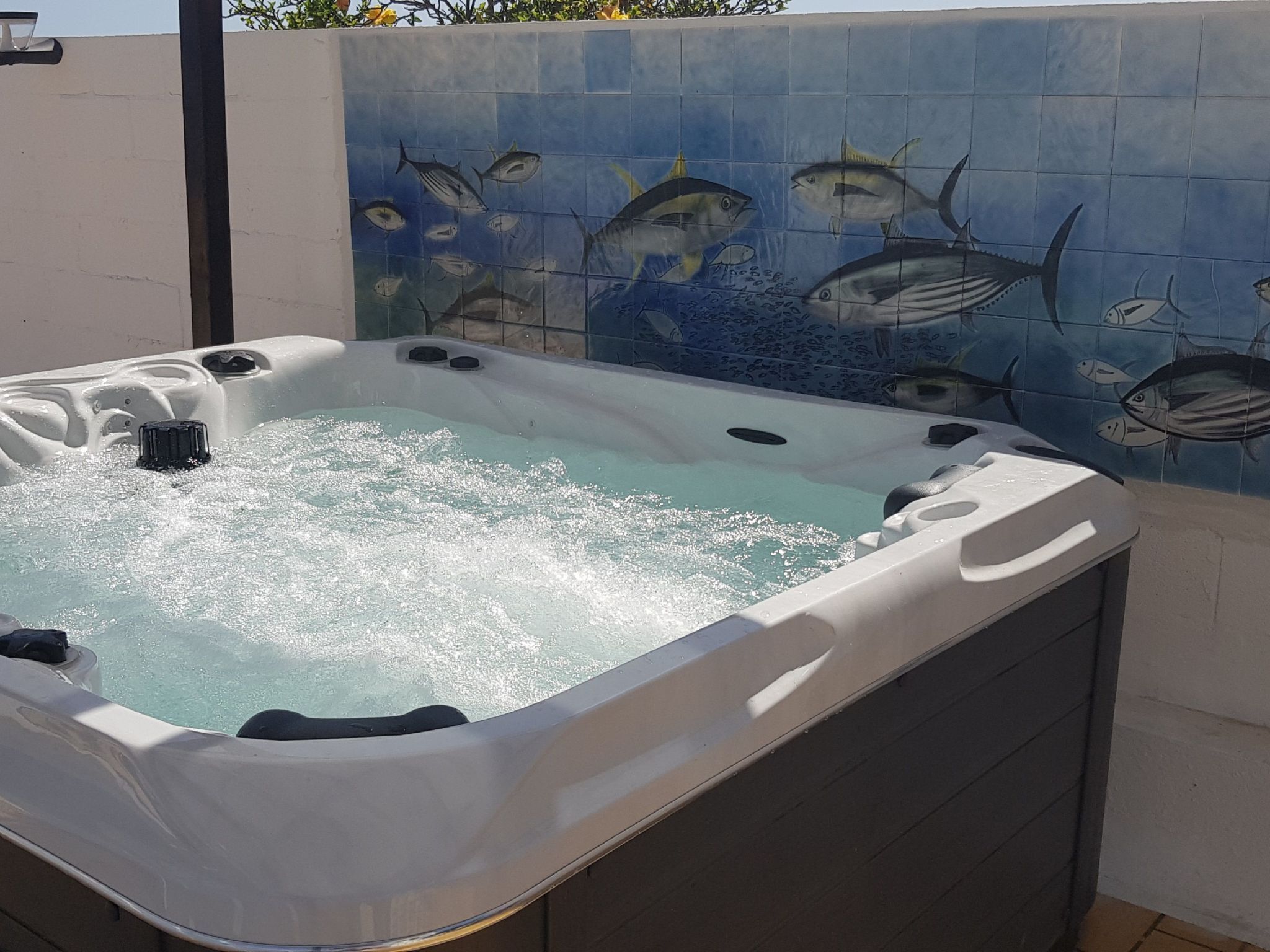 Outdoor spa tub
