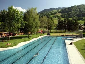 Pool - Aparthaus Surselva, direkt an der Skipiste by Interhome (Surcuolm (Obersaxen))