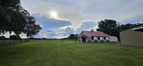 Exterior - 20 mins to WEC 1 bedroom RV on a 12 acre ranch-sleeps 3. Pets welcome. Horses ok (Reddick)