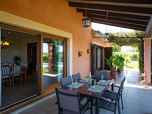 Outdoor dining - Finca Oliveres by Interhome (Muro)