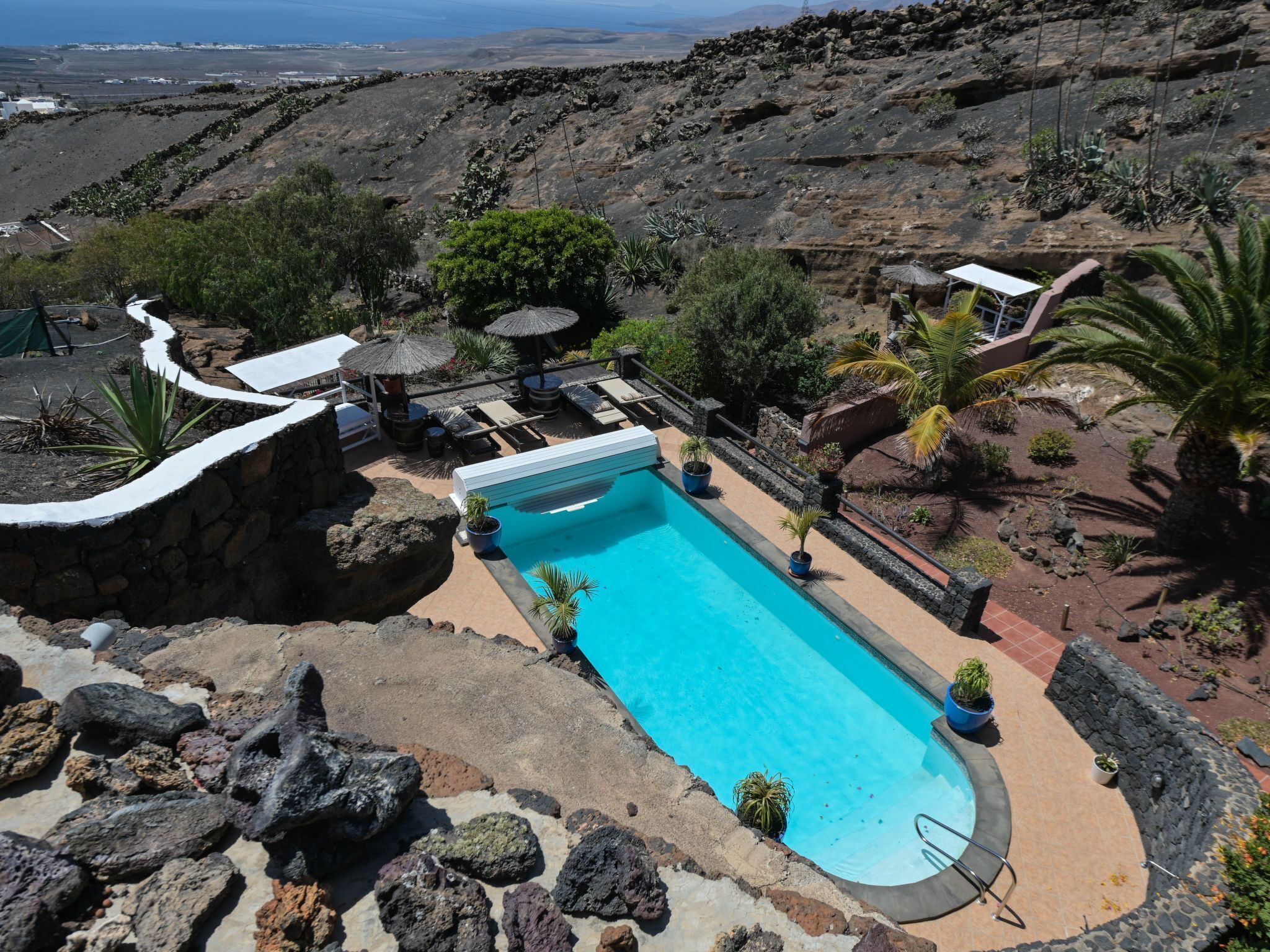 A heated pool