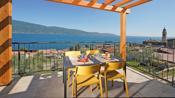 Outdoor dining - Residence Dany Drei-Zimmer-Wohnung 6 Betten by Interhome (Bogliaco)