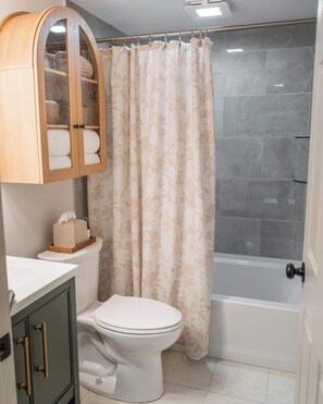 Hair dryer, towels