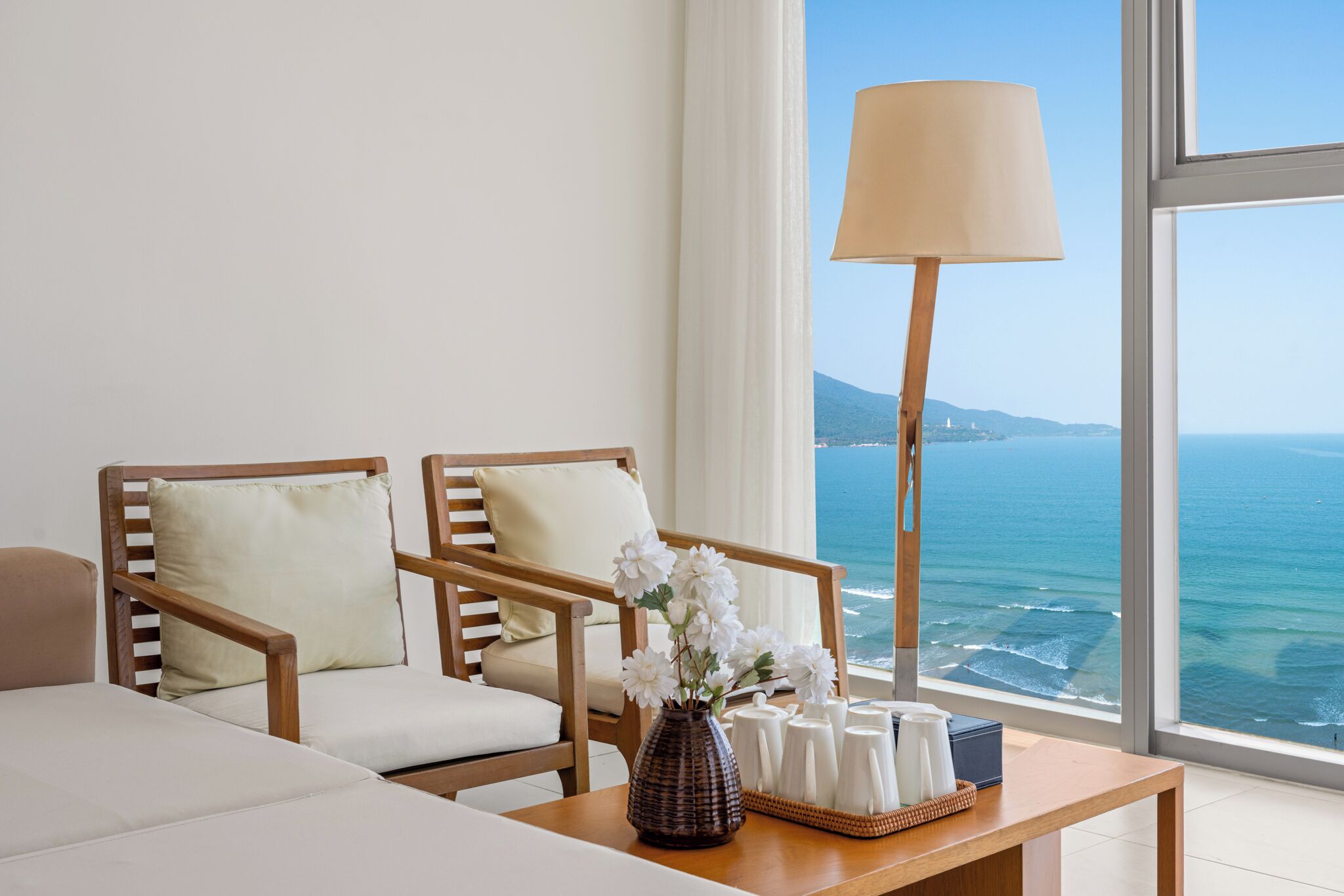 Luksus-lejlighed - 2 soveværelser - ikke-ryger - havudsigt | Opholdsområde