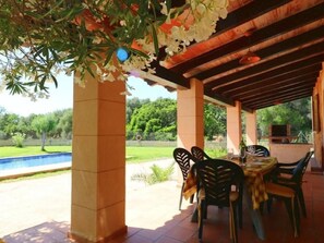Outdoor dining - Finca Can Romero by Interhome (Campos)