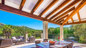 Outdoor dining - Finca Tomas, Cala Sant Vicenç by Interhome (Cala San Vicente)