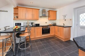 Microwave, oven, dishwasher, high chair