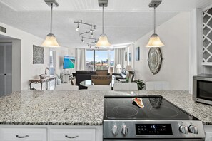 Fridge, microwave, oven, stovetop - 🌊Private Beach | Pool, Tennis Court, & Grills | Dolphin Point 406A☀️ (Destin)